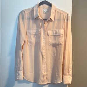 J. Crew Light Peach Long Sleeve Blouse Size 8
